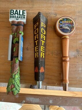 Copper Tap Handle - Green and Brown